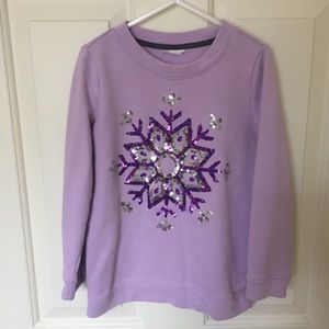 Gymboree sequin snowflake sweatshirt sz XS 5-6